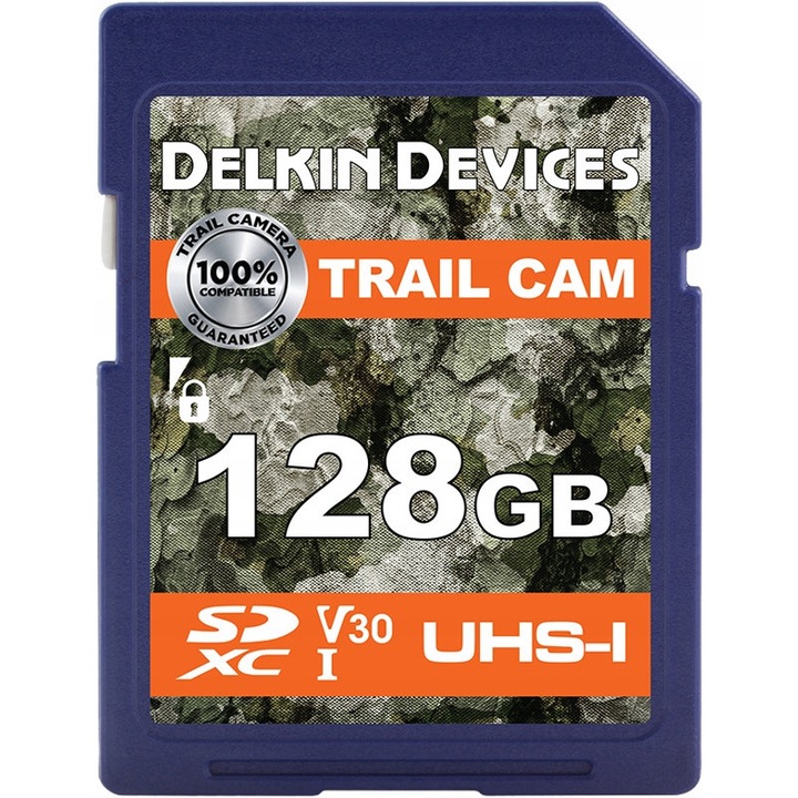 Card Delkin Trail Cam SDXC 128GB V30 R100/W75
