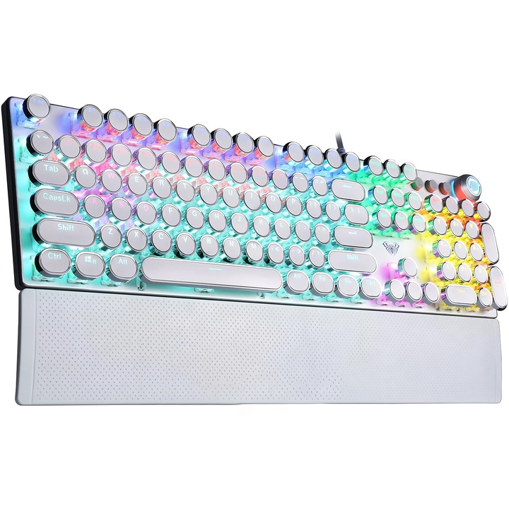 Tastatura Mecanica Gaming cu fir Genesis THOR 230, Red OUTEMU Switch, Hot Swap, Format TKL Compact Carry-On, FULL Anti-Ghosting, Software, Taste Iluminate Per-Key RGB LED, Cablu Braided 1.6m, 7 Taste si 2 Contacte Mecanice Suplimentare,Anchor Gri