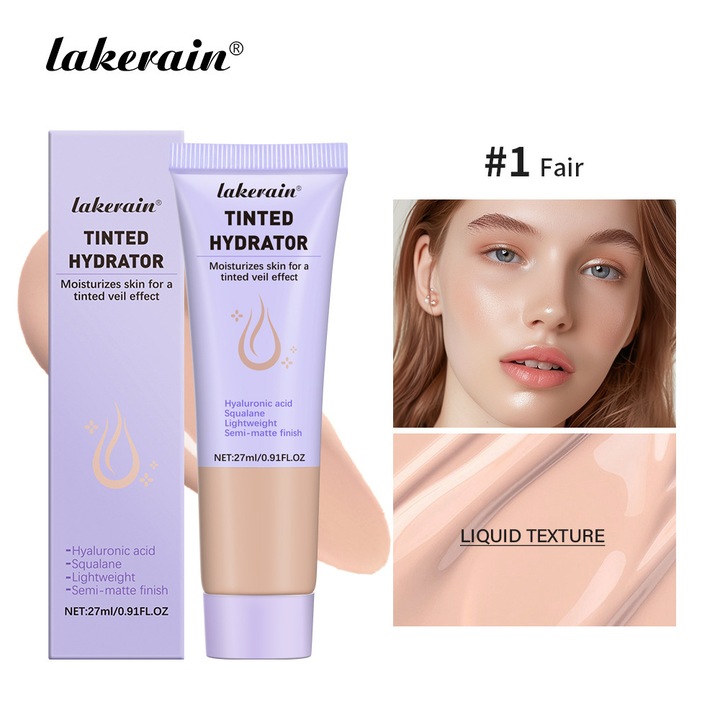 Крем за лице Lakerain, хидратиращ, за нормална кожа, кафяв тон, 50ml