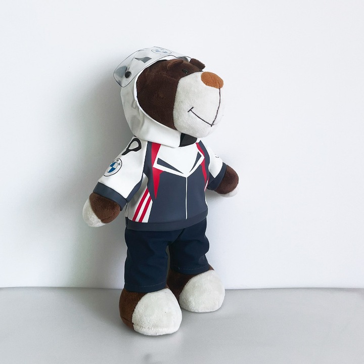 Jucarie de plus ursulet de curse, 28x14cm, multicolor