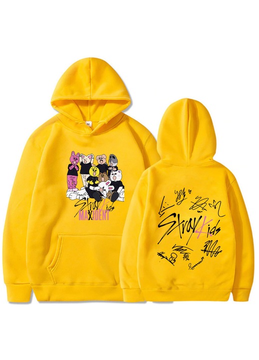 Hanorac Stray Kids, galben, barbati