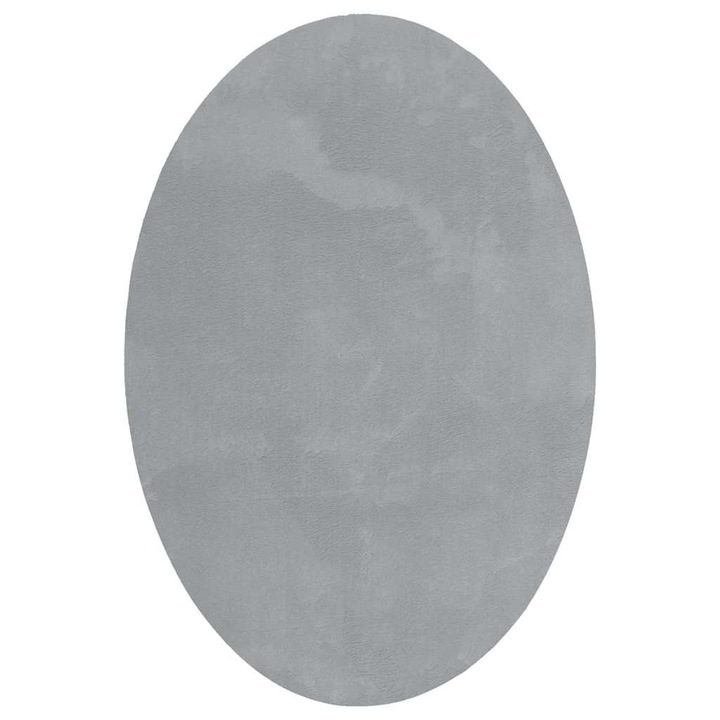 Килим HUARTE vidaXL, Сив 200 x 140 cm, 100% полиестер