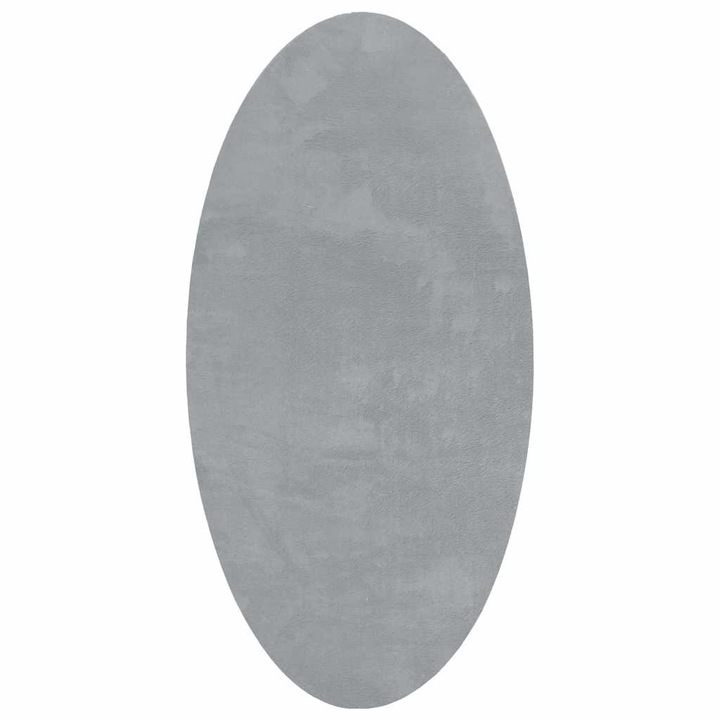 Килим HUARTE vidaXL, Сив 100 x 200 cm, 100% полиестер