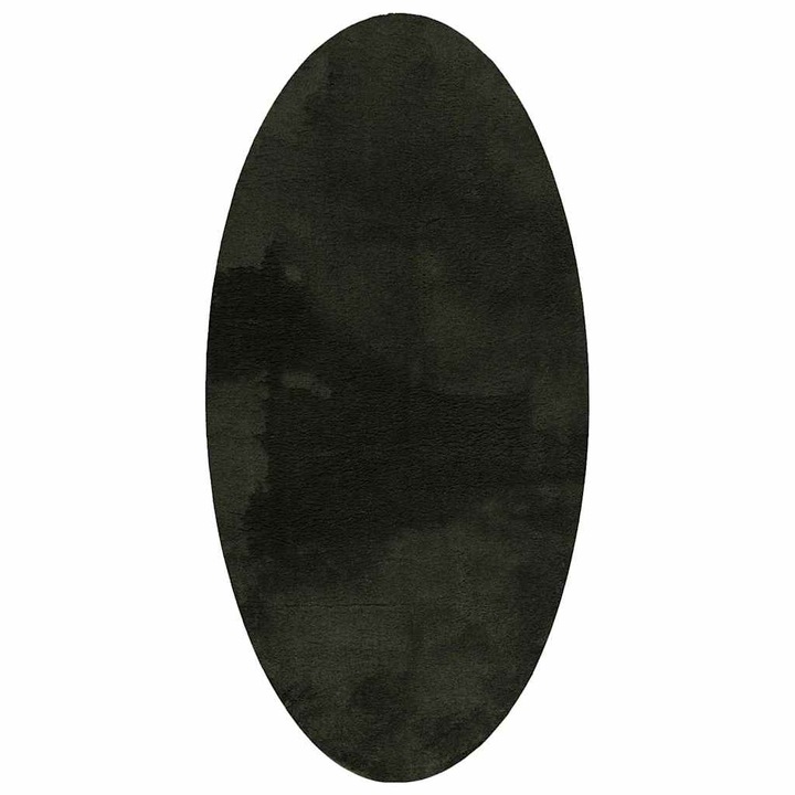 Килим HUARTE vidaXL, Леснозелен 100 x 200 cm, 100% полиестер