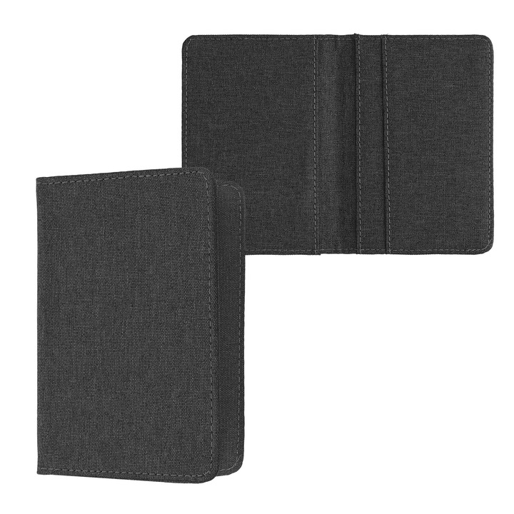 Husa pentru documente auto, Kwmobile, Gri, Textil, 55236.01