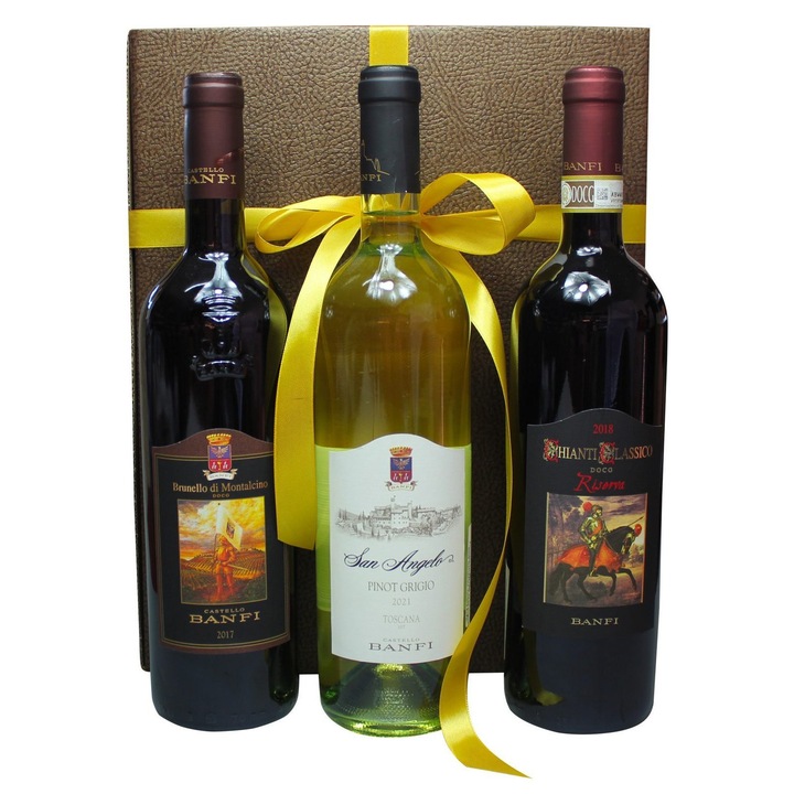 Pachet Cadou cu 4 produse Selectie Vinuri Banfi