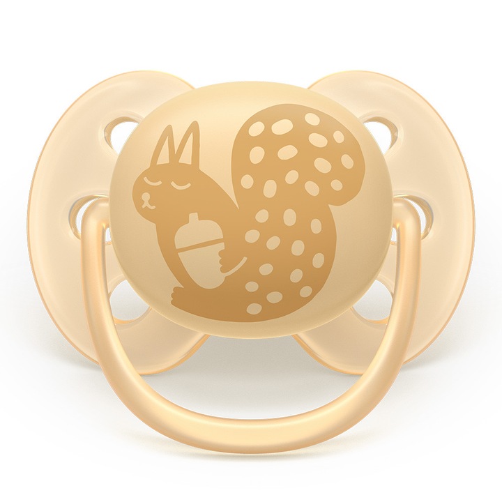 Залъгалки Ultra Soft Philips AVENT Plant Based 6-18м с декорация катерица/птица, неутрални 2бр/оп