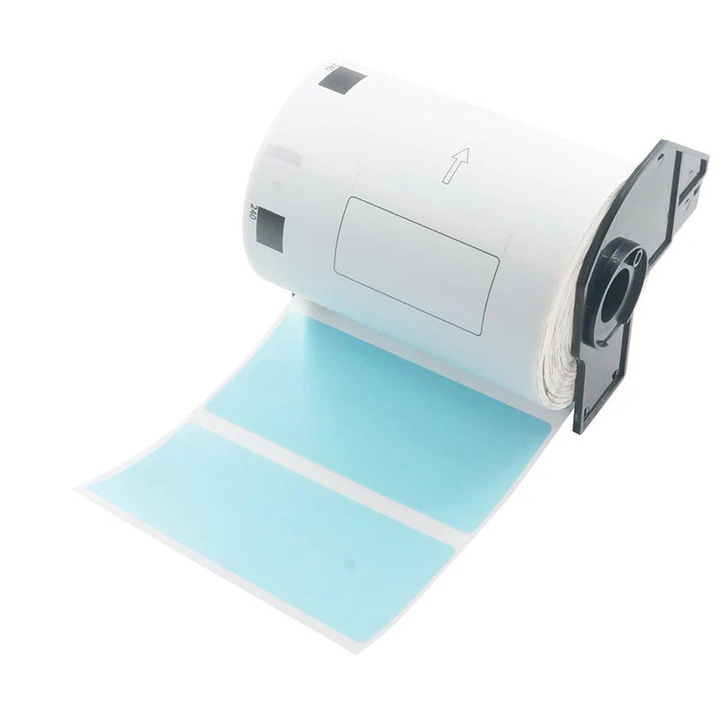 Hőpapír címkék, Betckey, DK-11240, Kék, 102 x 51mm, Műanyag tartóval, Kompatibilis Brother DK-11240 DK11240