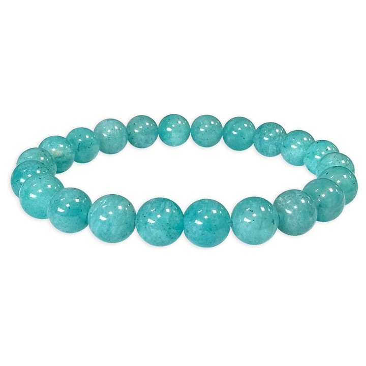 Bratara din Amazonit 8mm AA, pentru comunicare si regenerare celulara