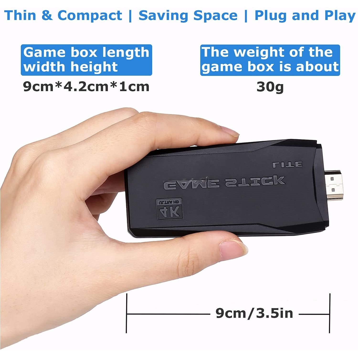 Controler de jocuri wireless 2.4G cu joystick-uri 3D duale, compatibil cu televizoare/PC-uri inteligente, include jocuri clasice, controler de jocuri portabil