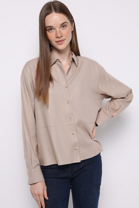 Colin's, Camasa lejera cu gulerclasic, Bej, XS