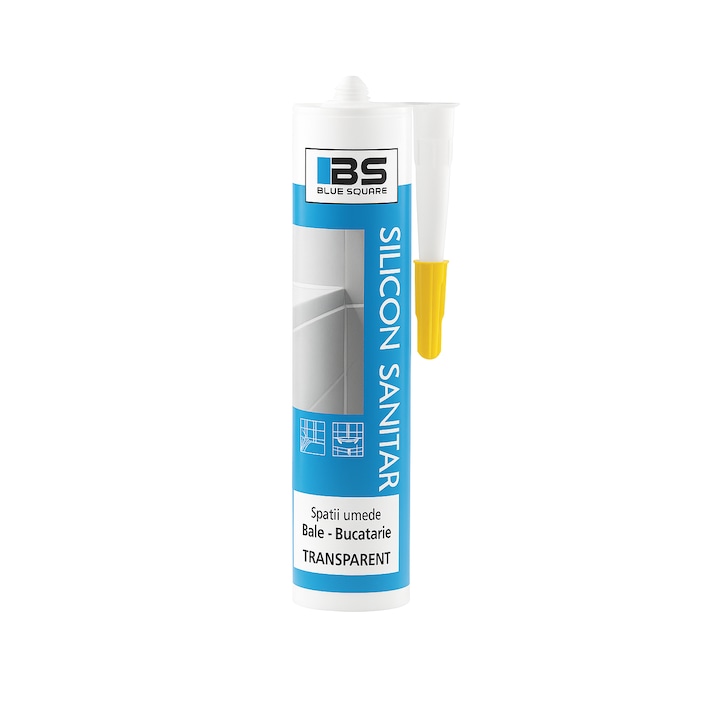 Silicon sanitar Transparent acetoxi pentru diverse lucrari de etansare si umplere in spatii sanitare/280ml