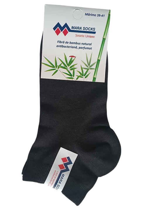Sosete scurte dama, Mara Socks, bambus, negru, 39-41 EU