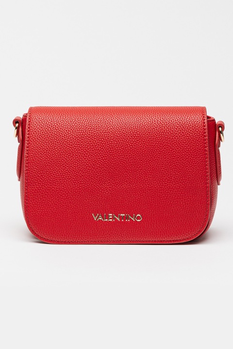 Valentino Bags, Geanta crossbody cu clapa Brixton, Rosu capsuna