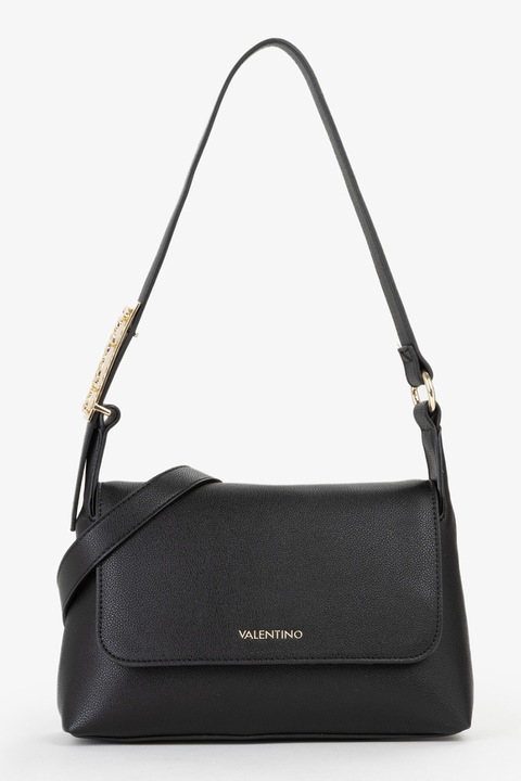 Valentino Bags, Geanta de piele ecologica cu clapa, Negru