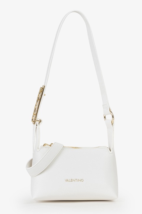 Valentino Bags, Geanta crossbody de piele ecologica, Alb