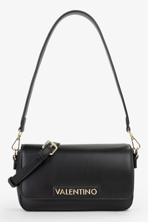 Valentino Bags, Чанта през рамо с метално лого, Черен