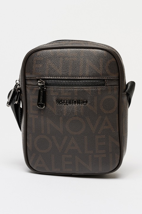 Valentino Bags, King Re logós táska keresztpánttal, Sötétbarna