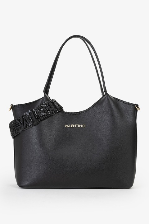 Valentino Bags, Шопинг чанта от еко кожа, Черен