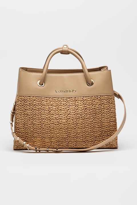 Valentino Bags, Шопинг чанта от еко кожа, Камел