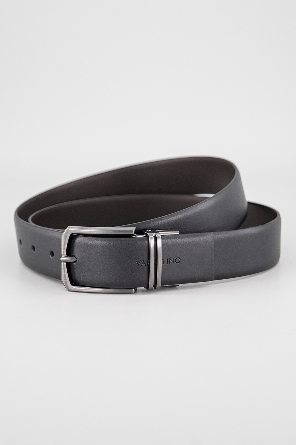 Valentino Bags, Curea de piele cu logo, Negru, 110