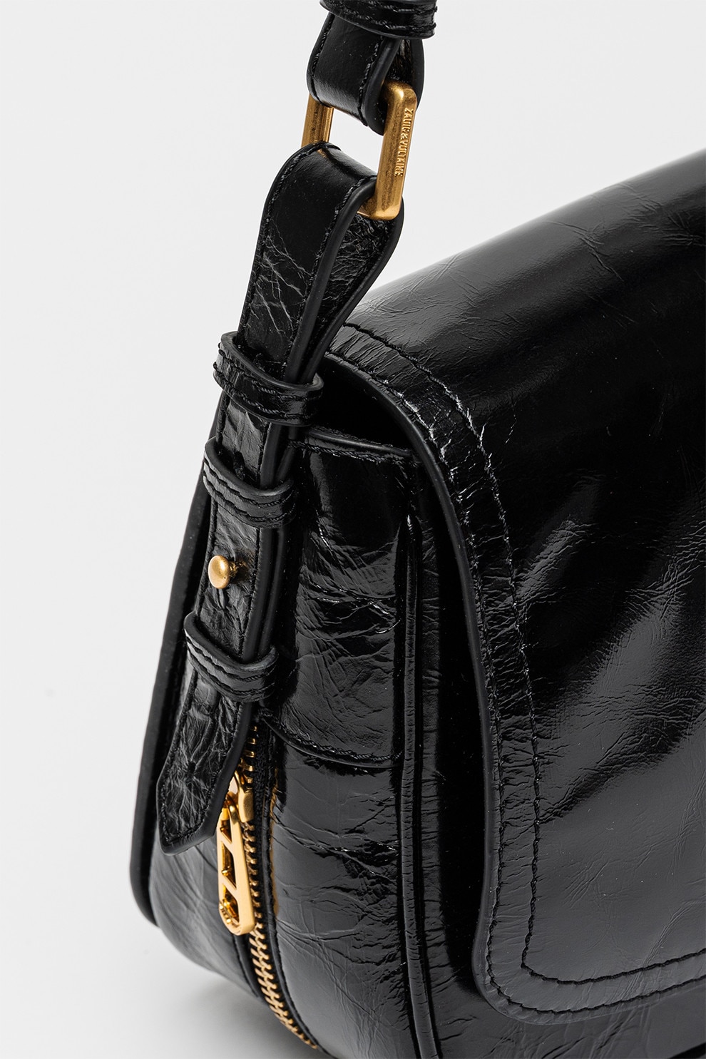 Zadig & Voltaire, Geanta de piele Le Zouzou, Negru - eMAG.ro