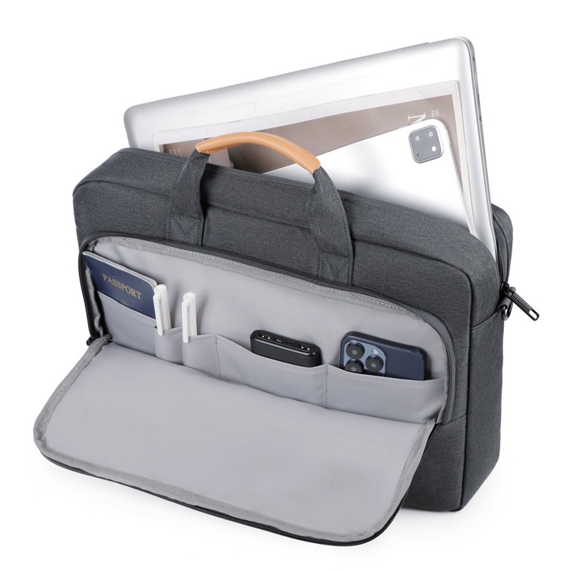 Geanta pentru laptop ORBER, 18 inch, impermeabilă, rezistentă la șocuri, gri, 44,5x7x32,5cm