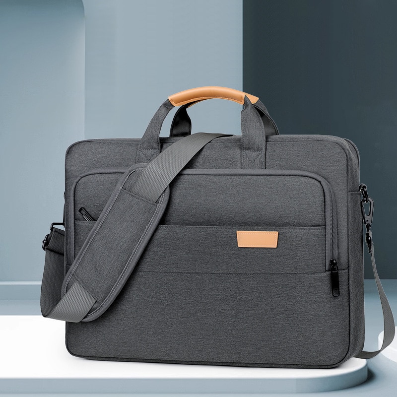 Geanta pentru laptop ORBER, 18 inch, impermeabilă, rezistentă la șocuri, gri, 44,5x7x32,5cm