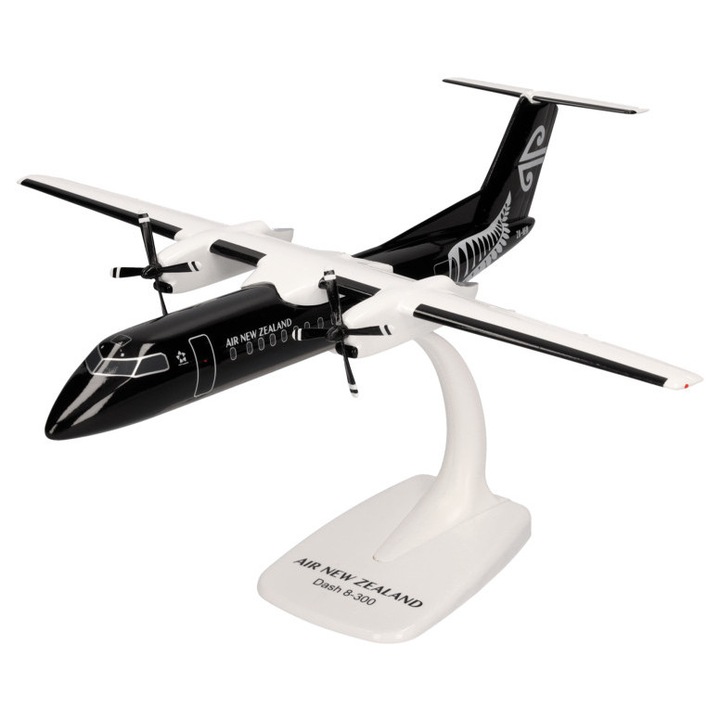Macheta avion Air New Zealand Bombardier Dash 8-300, 25,5 cm, scara 1:100