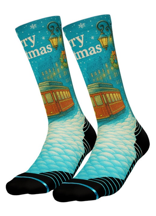 Sosete pentru Craciun Tram unisex 38-43 EU