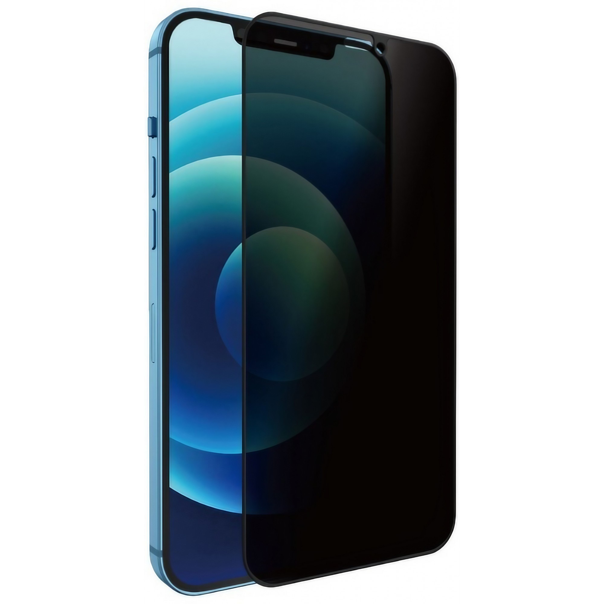 Folie de Protectie, Leski, compatibila cu Apple iPhone 12 mini, Full Glue, Privacy, Sticla Securizata, Negru