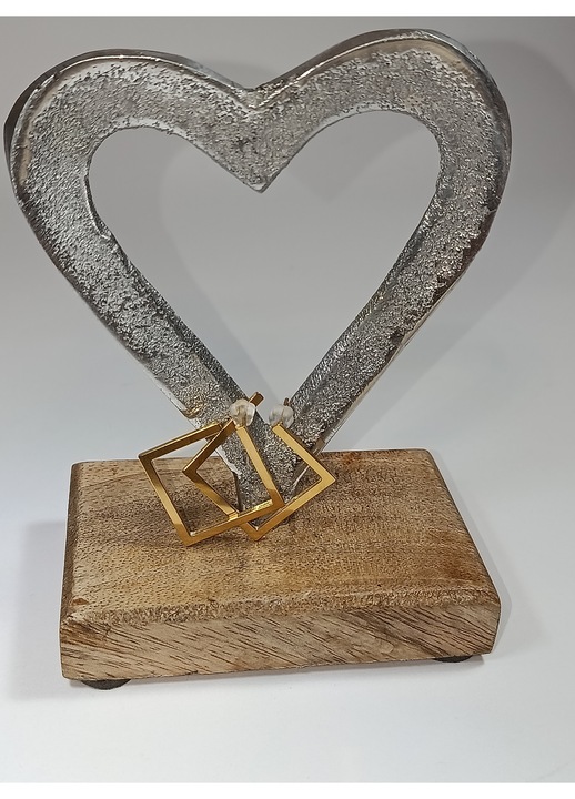 Cercei geometrice, auriu, inox 304L, modern, minimalist