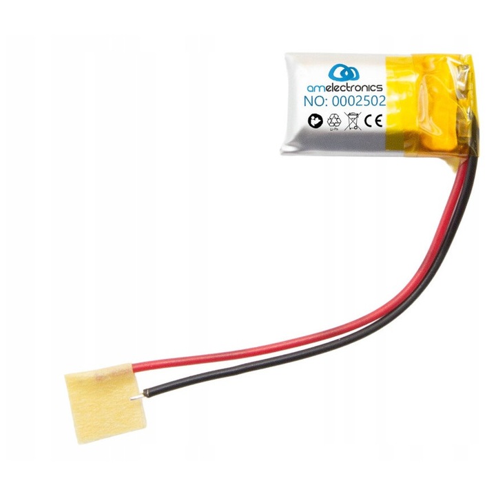 LiPo батерия 601220, 3.7V, 10mAh, 6x12x20mm, AM Electronics