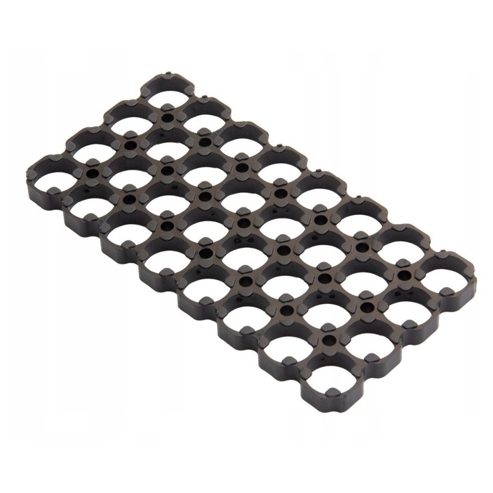 Suport modular 18650 AM Electronics, 32 celule 4x8, ABS, 101.6x79.5x8mm