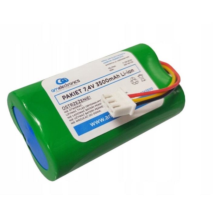 Baterie acumulator pentru incarcator solar SP100, 7,4V, 3500mAh, Li-Ion, 69x38x19mm