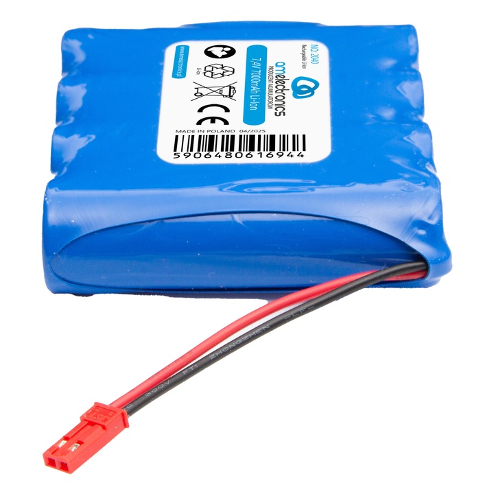 Baterie Li-Ion 7,4V 7000mAh pentru minilodowka M-Cool M8, culoare albastra, set de acumulatori