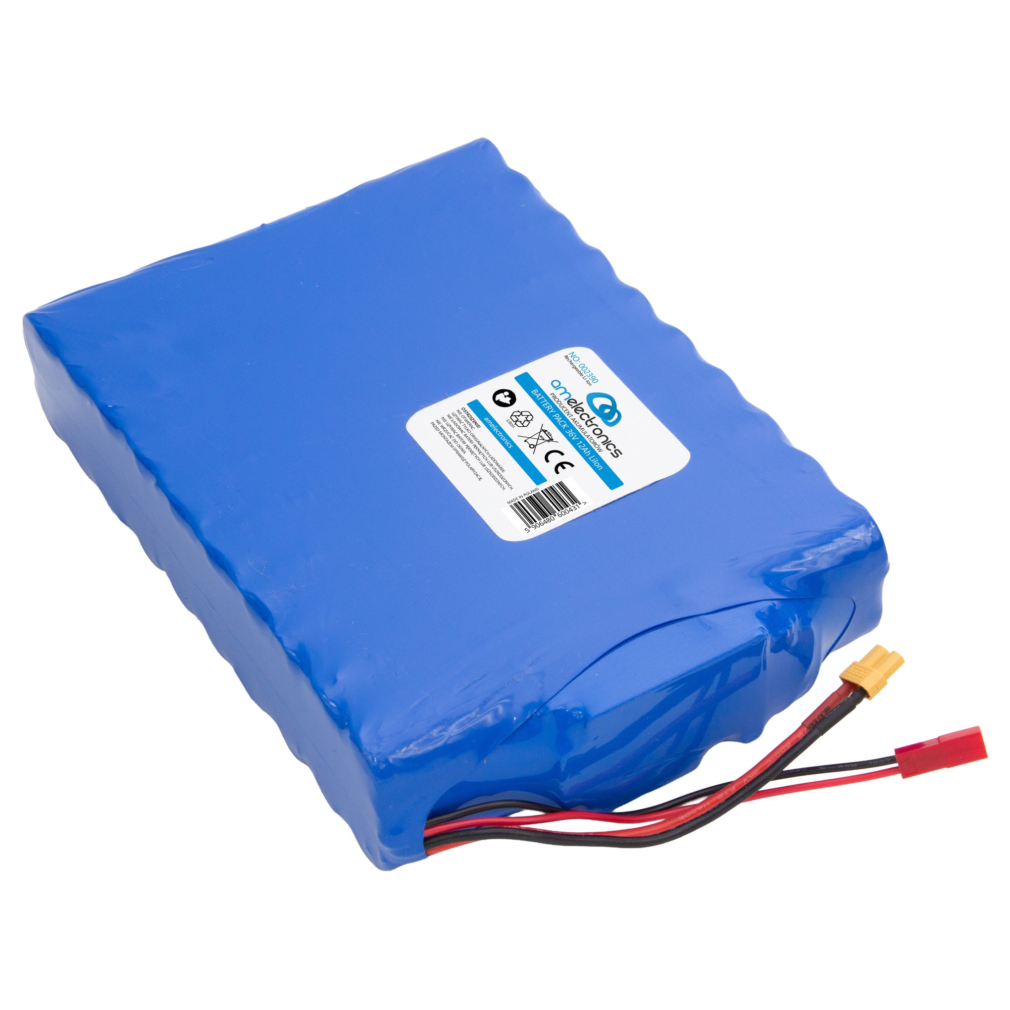Acumulator 36V 12000mAh LI-ION AM Electronics, 195x136x39mm, XT30