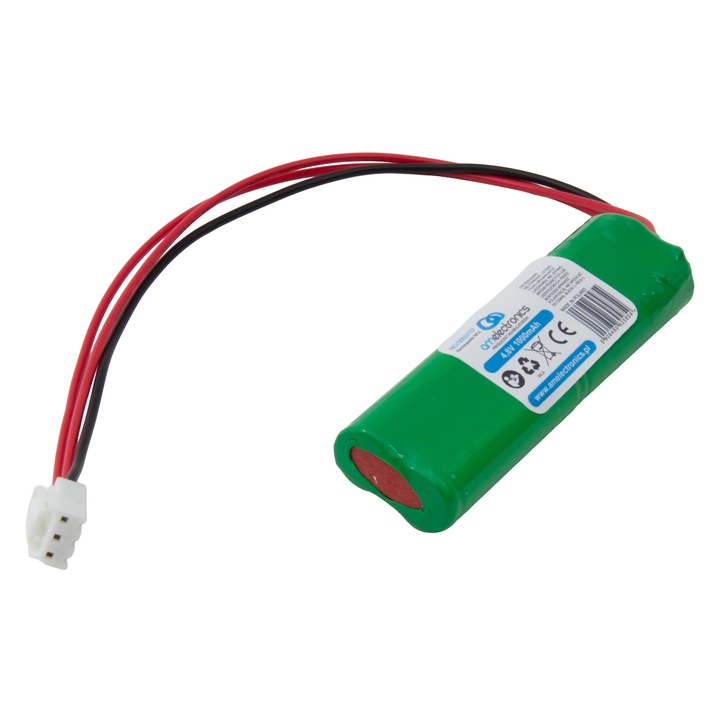 Acumulator AM Electronics, Ni-Cd 3,7V 1000mAh pentru lampi de urgenta, 2-pin