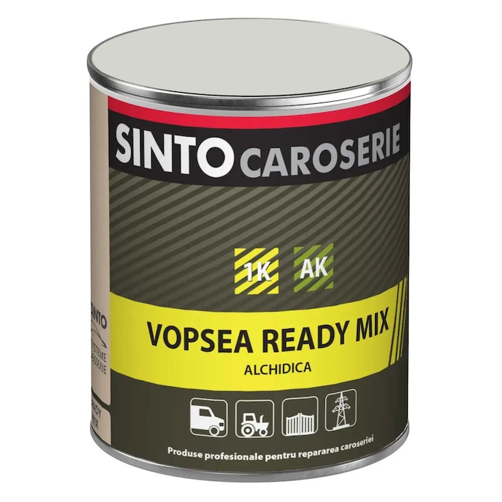 Vopsea industriala Alb 13 / RAL 9002, pentru utilaje, metal, constructii - Sinto, 1L