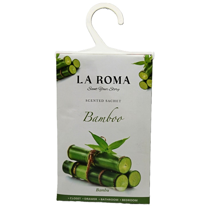 Saculet parfumat La Roma, Bambus, 26 gr, fresh, natural