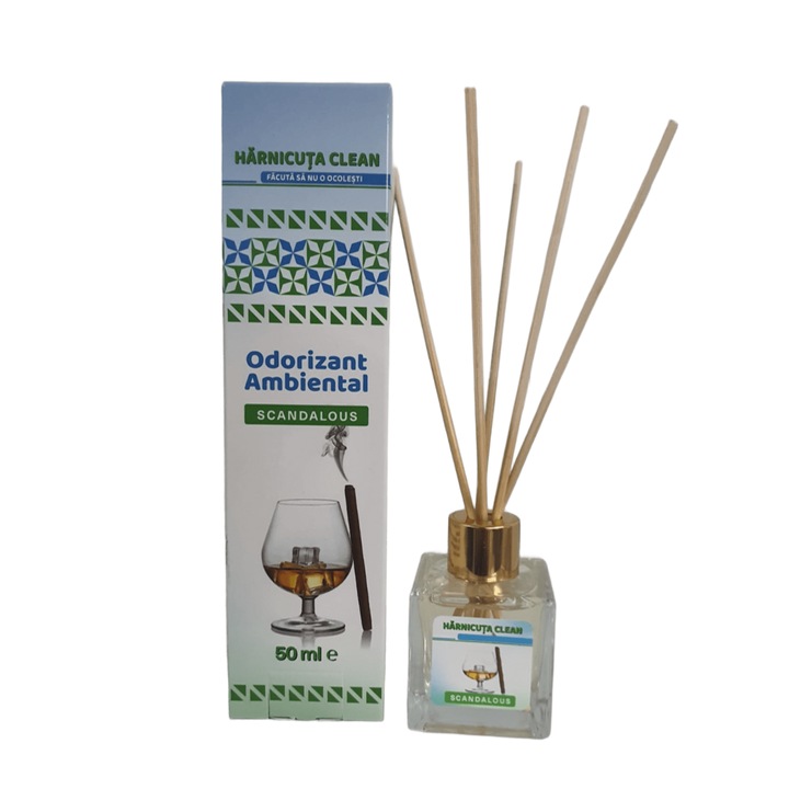 Odorizant cu betisoare Harnicuta Clean, 50ml, Scandalous
