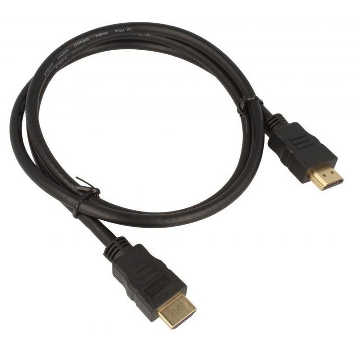 Cablu HDMI profesional e-SWC Supreme®, 8K, Ethernet, HDMI 2.1-tata / HDMI 2.1-tata, cablu 10 m, negru