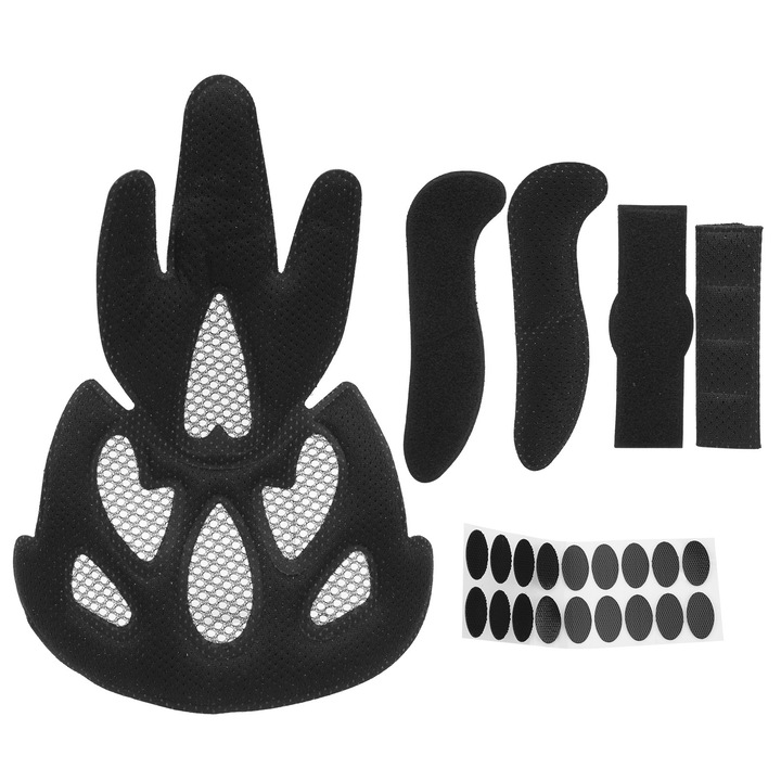Set Bureți Interiori pentru Cască Universal, Ciclism, Antiinsecte, 2 Seturi, Multicolor
