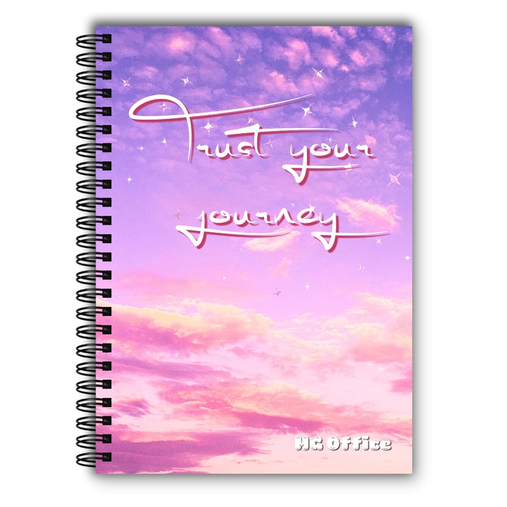 Caiet Dictando A5 80 File MG Office, spirala metalica, coperta flexibila, liniat, alb