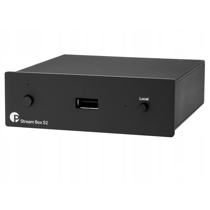 Stream box, Pro-Ject S2, Wi-Fi, Ethernet, 24bit/192kHz, 103x37x122mm, Черен