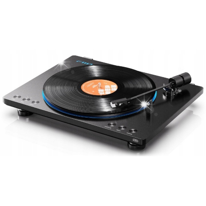 Gramofon automat FiiO TT13, Bluetooth, negru, dimensiuni 61,6x49,1x21mm, cu pilot inclus