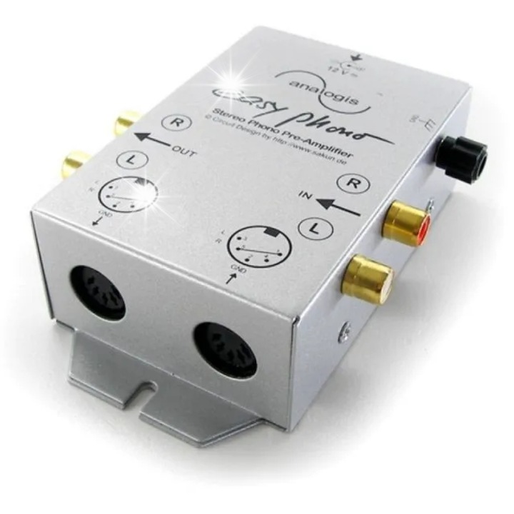 Analogis Easy Phono előerősítő, 18-20.000Hz, 65x35x100mm, 12V-os tápegységgel