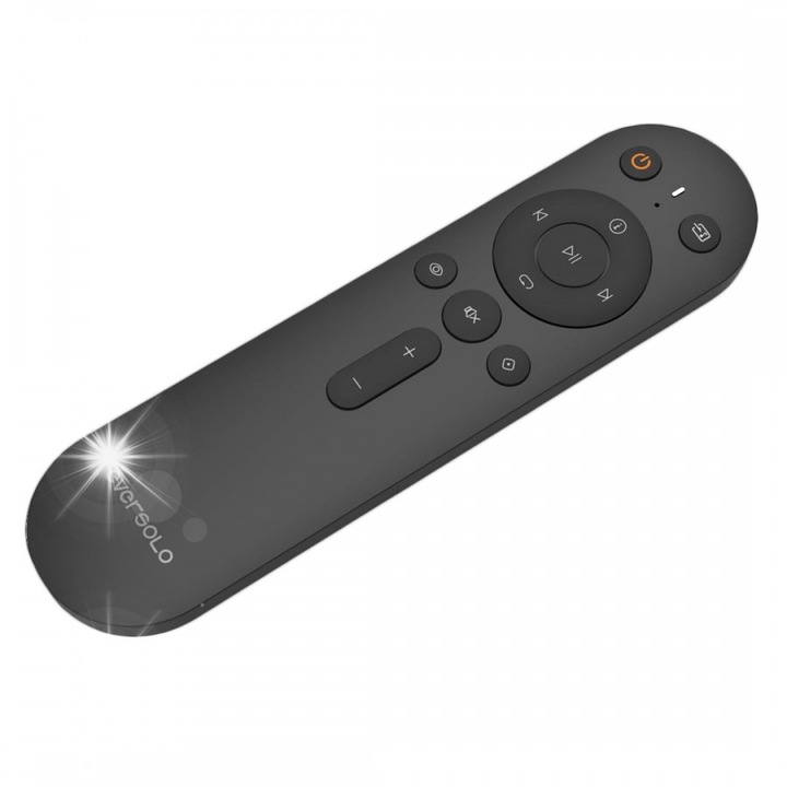 Telecomanda EverSolo BTR-12, IR si Bluetooth, compatibila cu DMP-A6, neagra, 15.5x3.9x1.4cm