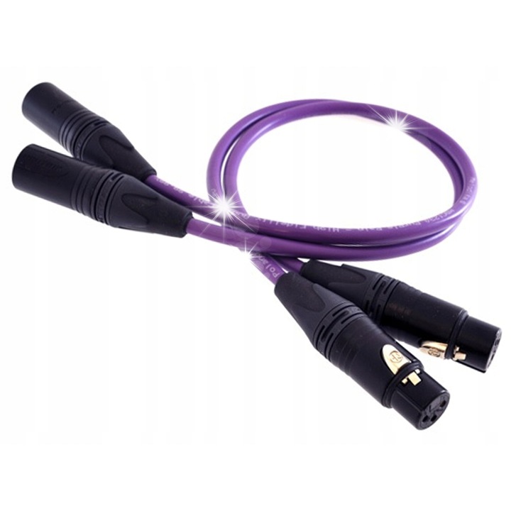 Кабели за свързване 2 x XLR - 2 x XLR Melodika MD2X30, 3м, виолетов