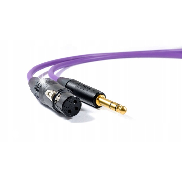 Melodika MDJXS audiokábel, 6,3mm jack sztereó - XLR 3pin, 12m, 0,35mm2, metál